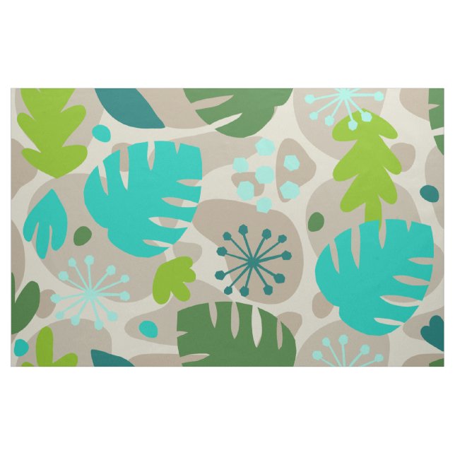 Tecido Mod Monstera Leaf Abstrato havaiano Tropical - Leg (Fat Quarter)