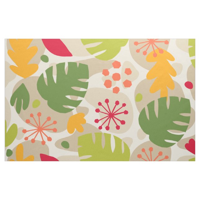 Tecido Mod Monstera Leaf Abstrato Hawaiian Tropical Quent (Fat Quarter)