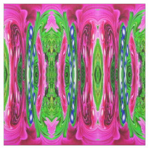 Tecido Moda da natureza rosa e verde