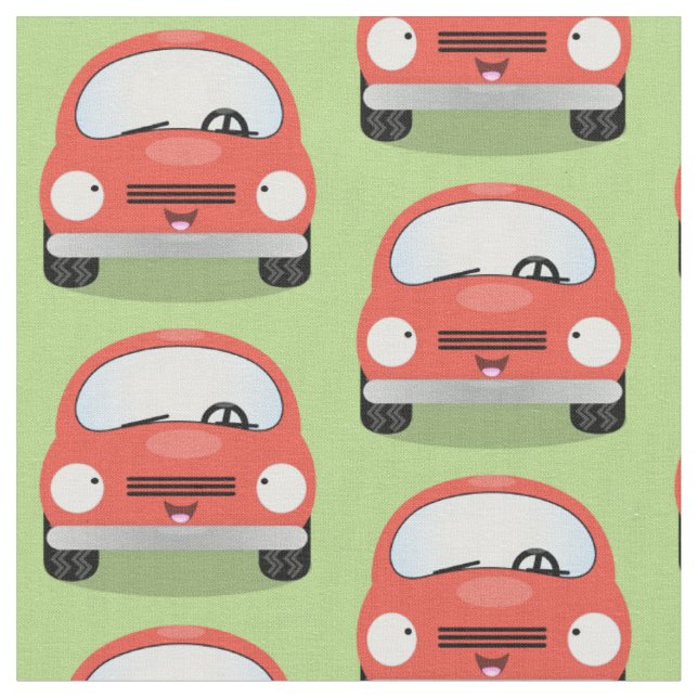 Tecido Modelo de desenho animado de carro bonito (Detalhe)