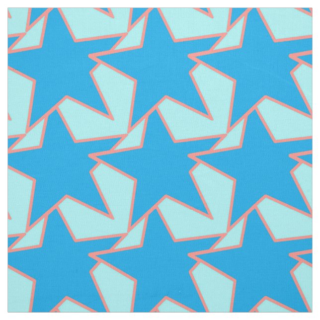 Tecido Modern Star Geométrico - azul-ceruliano (Modelo)