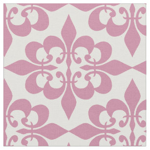 Tecido Modern Trendy Elegant Vintage Dusty Rosa Damask