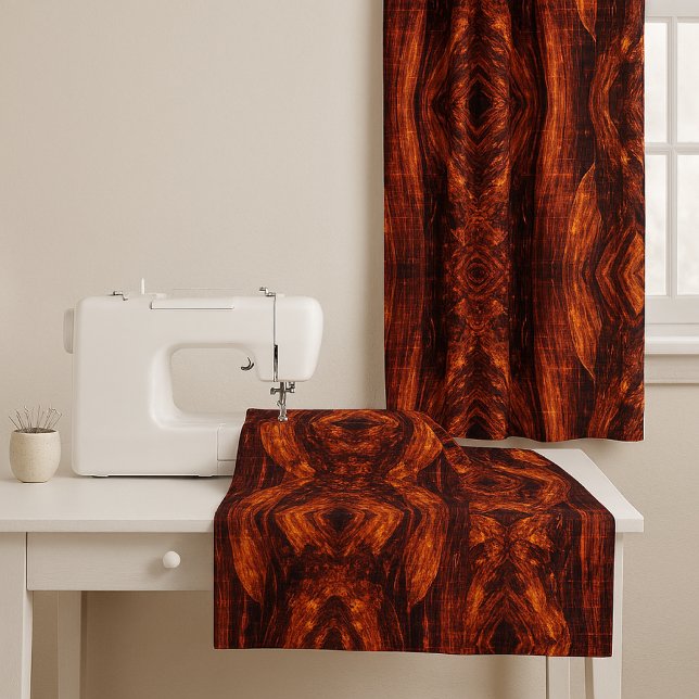 Tecido moderno de cobre e preto com design fractal (Criador carregado)