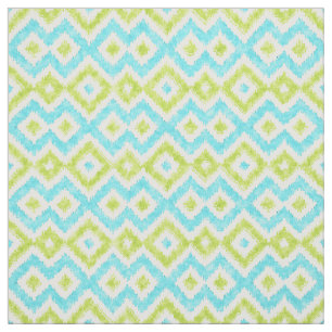 Tecido Moderno Etnion Ikat Mosaic Pattern Watercolor