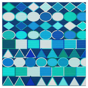 Tecido Moderno Tribal Geométrico, Denim Blues no Marinho