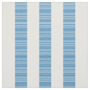 Tecido moderno vertical branco azul das listras