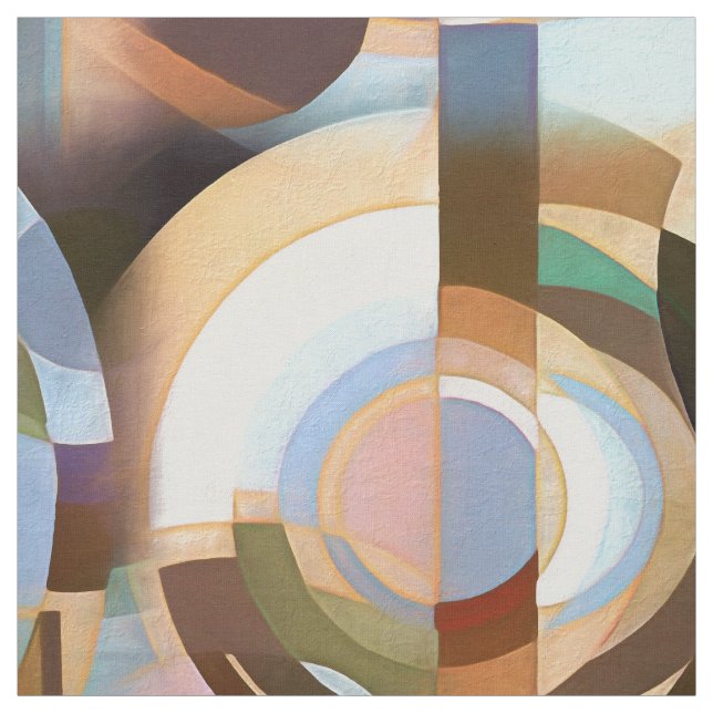 Tecido Modificação retro Brown e teste padrão azul do (Modelo)