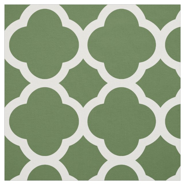 Tecido Moisés Green Modern Quatrefoil Grande Escala (Modelo)