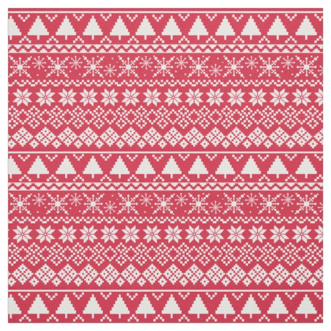 Tecido Mola de Natal de Inverno Vermelho (Modelo)