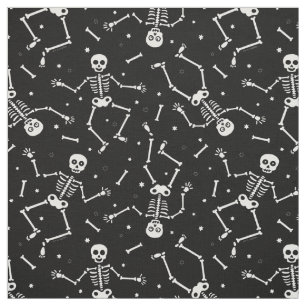 Tecido Molde de Esqueleto de Halloween