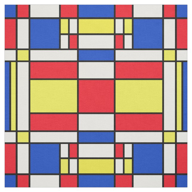 Tecido Mondrian inspirou a arte abstracta do design (Modelo)