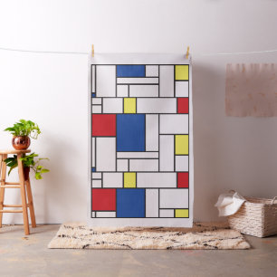 Tecido Mondrian Minimalist Geometric De Stijl Modern Art