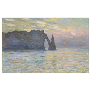 Tecido Monet - Manneport, Cliff em Etretat, Sunset