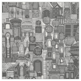 Tecido mono bw da cidade espacial