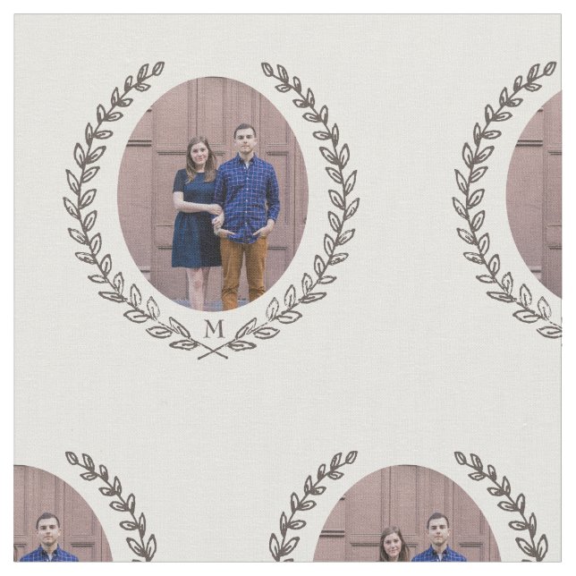 Tecido Monograma de Laurel Personalizado (Detalhe)