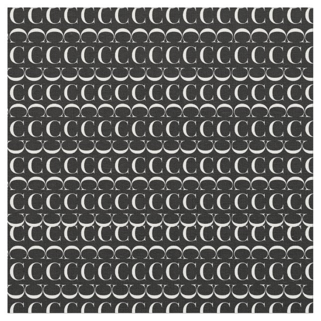 Tecido Monograma - Letra inicial C (Detalhe)