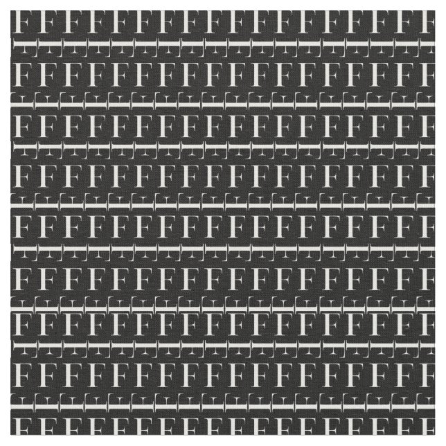 Tecido Monograma - Letra inicial F (Detalhe)