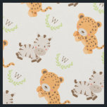 Tecido Monograma | Sweet Safari<br><div class="desc">Foto de safari doce desenhada pela Shelby Allison que pode ser personalizada com o seu bebê.</div>