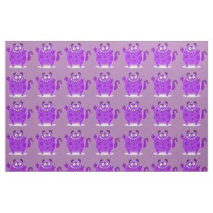 Tecido Monstro Adorável Roxo