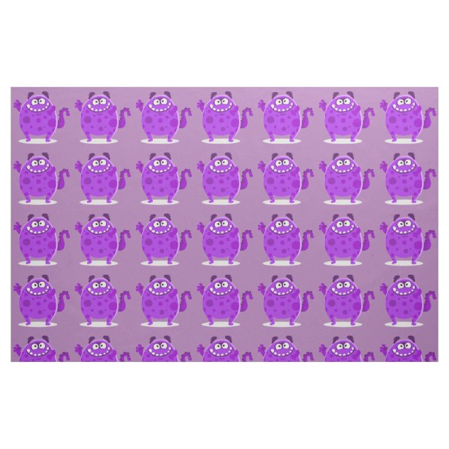 Tecido Monstro Adorável Roxo (Fat Quarter)