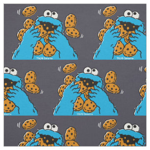 Tecido Monstro dos Biscoitos Comendo Todos os Biscoitos