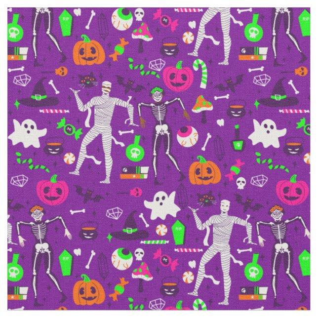 Tecido monstro-fantasma da abóbora da múmia das halloween (Detalhe)