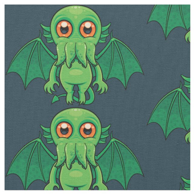 Tecido Monstro Verde Cthulhu (Detalhe)