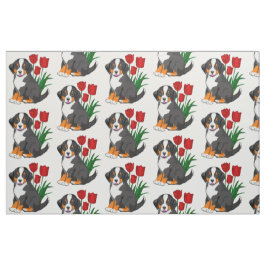 Tecido Montanha Benese Com Tulipas