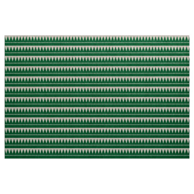 Tecido Montanhas Aztec - Floresta Verde em Branco (Jarda)