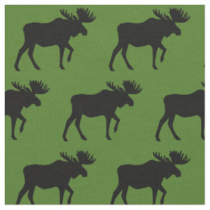 Tecido Moose Silhuettes Verde