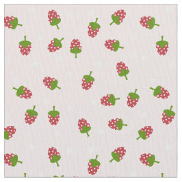 Tecido Morango Rosa, Padrão Bonito Kawaii, Rapariga