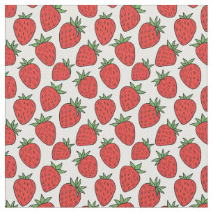 Tecido Morango Vermelho   Tema da Fruta Whimsical