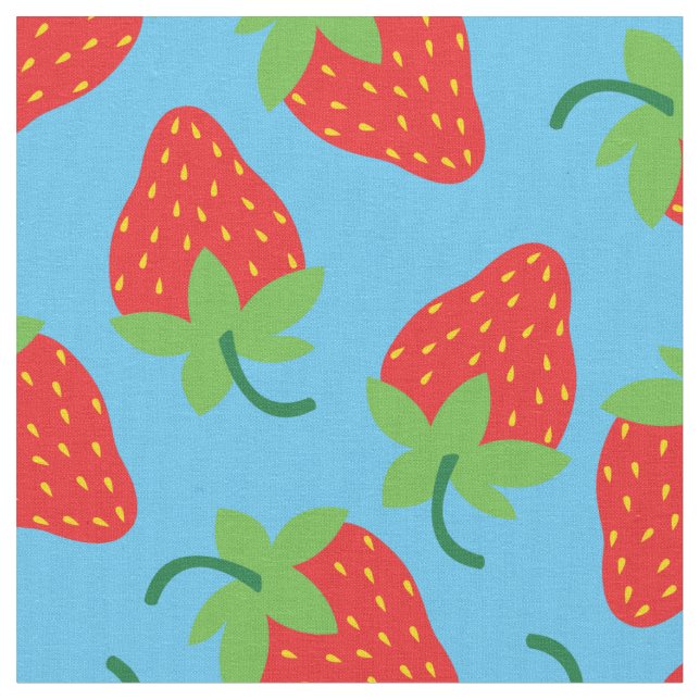 Tecido Morangos Fruta Fofa Comida Infantil (Detalhe)