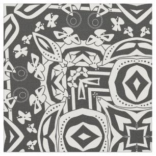 Tecido mosaico de decoração branco preto Abstrato moder