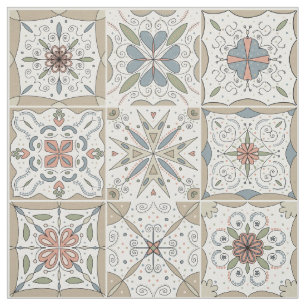 Tecido Mosaico do Azulejo de padrões