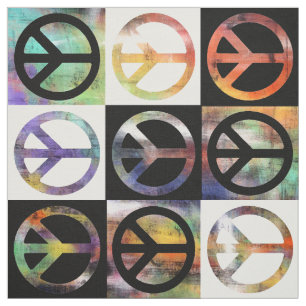Tecido Mosaico do sinal de paz