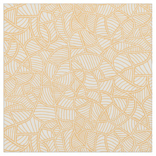 Tecido Mosaico Folha Aleatória Pale Laranja