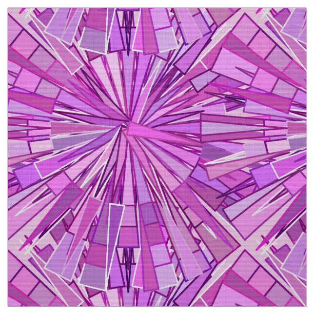 Tecido Mosaico, Violeta e Orquídea Geométrica Moderna (Modelo)