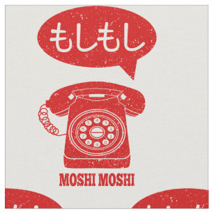 Tecido Moshi Moshi - Telefone Japonês