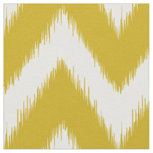 Tecido Mostarda Ikat amarelo Chevron