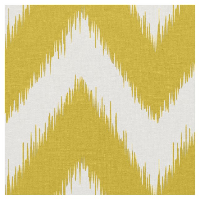 Tecido Mostarda Ikat amarelo Chevron (Detalhe)