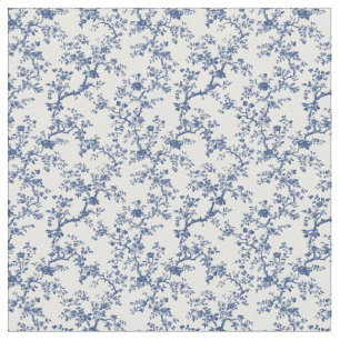 Tecido Motif da Ramificação Azul do Toile