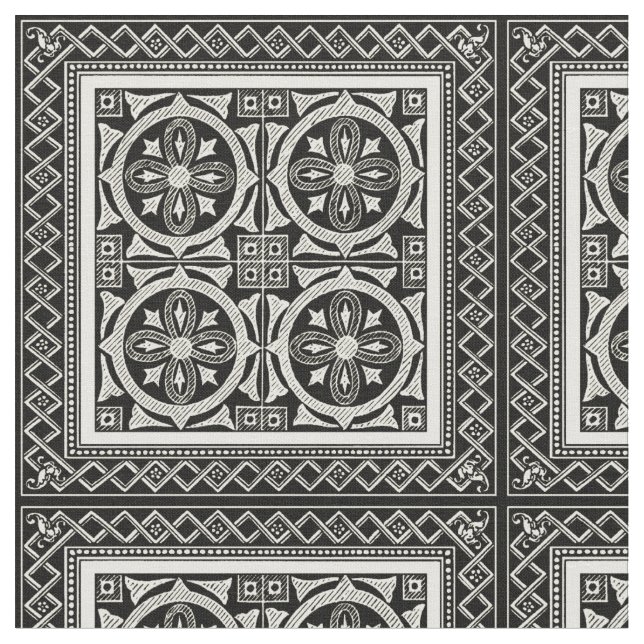 Tecido Motif de Mandala Preto e Branco pelo Vision Studio (Detalhe)