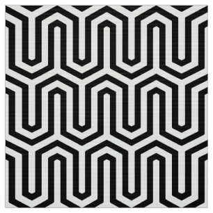 Tecido Motif deco egípcio - preto e branco