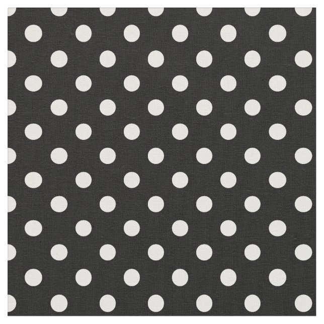 Tecido Motif Pois Blanc Noir et blanc (Detalhe)