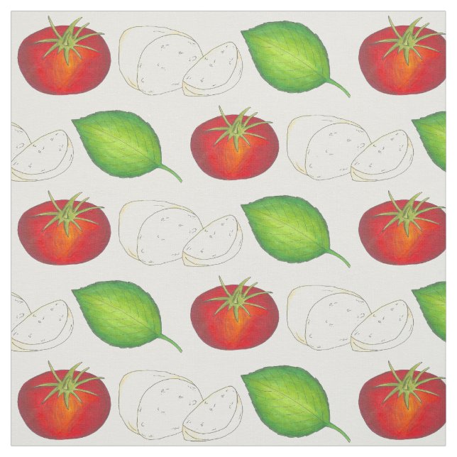 Tecido Mozzarella Tomato Basil Comida italiana Salada de  (Modelo)