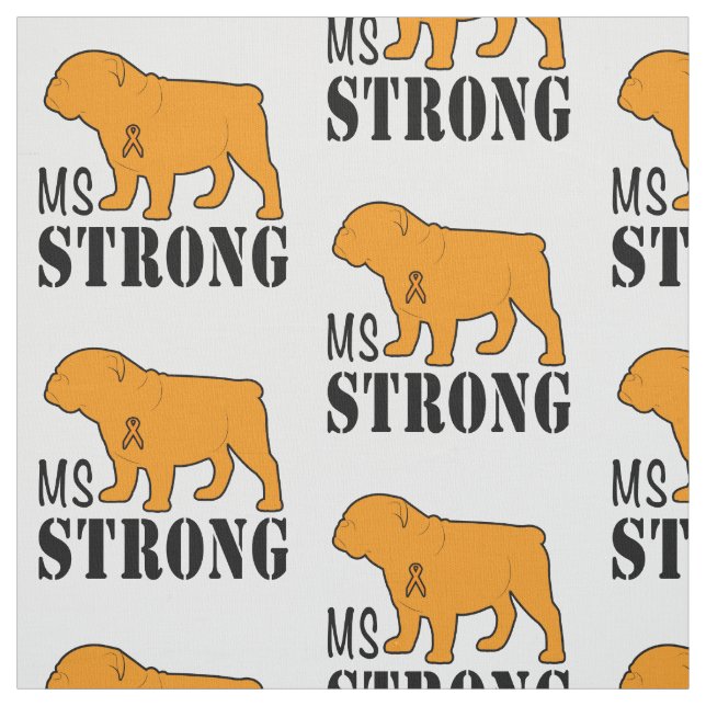 Tecido MS forte com buldogue (Modelo)