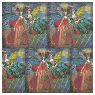 Tecido Mulher Borboleta Caprichosa Gêmeos Gótica Clássica