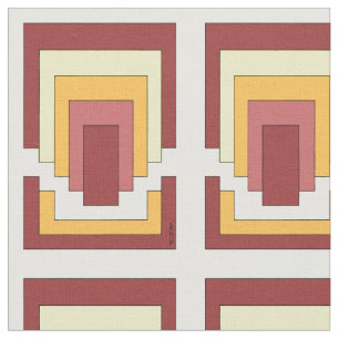 Tecido Multicor do Abstrato retângulo (estilo 70s)
