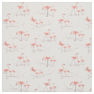 Tecido Multitecido Rosa Flamingos